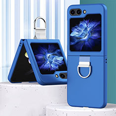 Coque Plastique Mat Protection Integrale 360 Degres Avant et Arriere Etui Housse BH1 pour Samsung Galaxy Z Flip5 5G Bleu