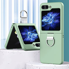 Coque Plastique Mat Protection Integrale 360 Degres Avant et Arriere Etui Housse BH1 pour Samsung Galaxy Z Flip5 5G Pastel Vert
