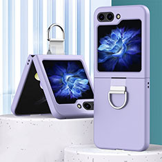 Coque Plastique Mat Protection Integrale 360 Degres Avant et Arriere Etui Housse BH1 pour Samsung Galaxy Z Flip5 5G Violet