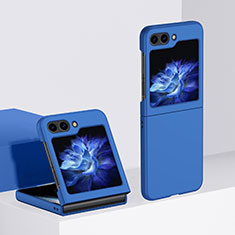 Coque Plastique Mat Protection Integrale 360 Degres Avant et Arriere Etui Housse BH3 pour Samsung Galaxy Z Flip5 5G Bleu
