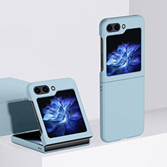 Coque Plastique Mat Protection Integrale 360 Degres Avant et Arriere Etui Housse BH3 pour Samsung Galaxy Z Flip5 5G Bleu Ciel