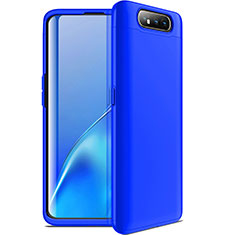Coque Plastique Mat Protection Integrale 360 Degres Avant et Arriere Etui Housse C01 pour Samsung Galaxy A80 Bleu