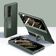 Coque Plastique Mat Protection Integrale 360 Degres Avant et Arriere Etui Housse GK5 pour Huawei Honor Magic V2 5G Vert