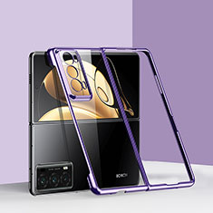 Coque Plastique Mat Protection Integrale 360 Degres Avant et Arriere Etui Housse GK6 pour Huawei Honor Magic V2 5G Violet
