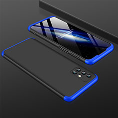 Coque Plastique Mat Protection Integrale 360 Degres Avant et Arriere Etui Housse M01 pour Samsung Galaxy M31s Bleu et Noir