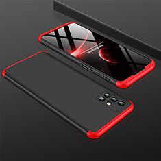Coque Plastique Mat Protection Integrale 360 Degres Avant et Arriere Etui Housse M01 pour Samsung Galaxy M31s Rouge et Noir