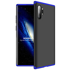 Coque Plastique Mat Protection Integrale 360 Degres Avant et Arriere Etui Housse M01 pour Samsung Galaxy Note 10 Plus 5G Bleu et Noir