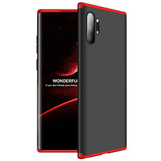 Coque Plastique Mat Protection Integrale 360 Degres Avant et Arriere Etui Housse M01 pour Samsung Galaxy Note 10 Plus 5G Rouge et Noir