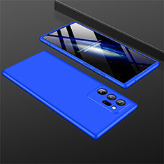 Coque Plastique Mat Protection Integrale 360 Degres Avant et Arriere Etui Housse M01 pour Samsung Galaxy Note 20 Ultra 5G Bleu