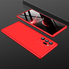 Coque Plastique Mat Protection Integrale 360 Degres Avant et Arriere Etui Housse M01 pour Samsung Galaxy Note 20 Ultra 5G Rouge