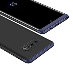 Coque Plastique Mat Protection Integrale 360 Degres Avant et Arriere Etui Housse M01 pour Samsung Galaxy Note 8 Duos N950F Bleu et Noir