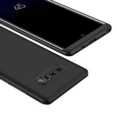 Coque Plastique Mat Protection Integrale 360 Degres Avant et Arriere Etui Housse M01 pour Samsung Galaxy Note 8 Duos N950F Noir
