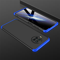 Coque Plastique Mat Protection Integrale 360 Degres Avant et Arriere Etui Housse M01 pour Xiaomi Mi 10i 5G Bleu et Noir