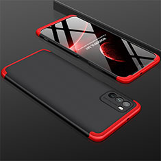 Coque Plastique Mat Protection Integrale 360 Degres Avant et Arriere Etui Housse M01 pour Xiaomi Poco M3 Rouge et Noir
