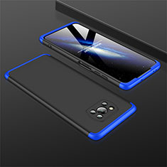 Coque Plastique Mat Protection Integrale 360 Degres Avant et Arriere Etui Housse M01 pour Xiaomi Poco X3 Bleu et Noir