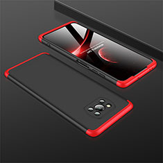 Coque Plastique Mat Protection Integrale 360 Degres Avant et Arriere Etui Housse M01 pour Xiaomi Poco X3 Pro Rouge et Noir