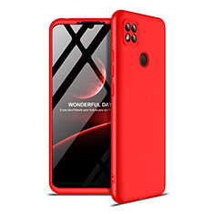 Coque Plastique Mat Protection Integrale 360 Degres Avant et Arriere Etui Housse M01 pour Xiaomi Redmi 9C NFC Rouge