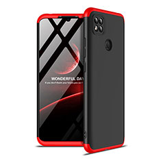 Coque Plastique Mat Protection Integrale 360 Degres Avant et Arriere Etui Housse M01 pour Xiaomi Redmi 9C NFC Rouge et Noir