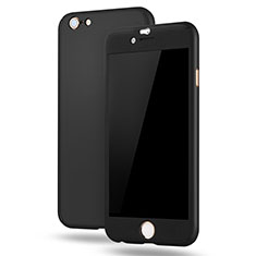 Coque Plastique Mat Protection Integrale 360 Degres Avant et Arriere Etui Housse M02 pour Apple iPhone 6 Plus Noir