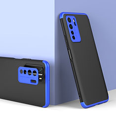 Coque Plastique Mat Protection Integrale 360 Degres Avant et Arriere Etui Housse P01 pour Huawei Nova 7 SE 5G Bleu et Noir
