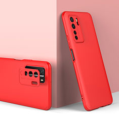 Coque Plastique Mat Protection Integrale 360 Degres Avant et Arriere Etui Housse P01 pour Huawei Nova 7 SE 5G Rouge