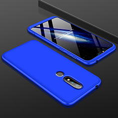 Coque Plastique Mat Protection Integrale 360 Degres Avant et Arriere Etui Housse P01 pour Nokia 6.1 Plus Bleu