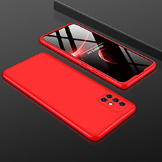 Coque Plastique Mat Protection Integrale 360 Degres Avant et Arriere Etui Housse P01 pour Samsung Galaxy A51 5G Rouge