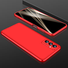 Coque Plastique Mat Protection Integrale 360 Degres Avant et Arriere Etui Housse P01 pour Samsung Galaxy M13 4G Rouge