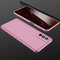 Coque Plastique Mat Protection Integrale 360 Degres Avant et Arriere Etui Housse P01 pour Samsung Galaxy M52 5G Or Rose