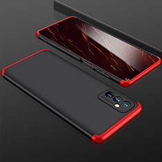 Coque Plastique Mat Protection Integrale 360 Degres Avant et Arriere Etui Housse P01 pour Samsung Galaxy M52 5G Rouge et Noir
