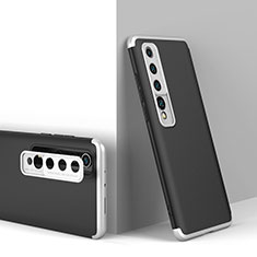 Coque Plastique Mat Protection Integrale 360 Degres Avant et Arriere Etui Housse P01 pour Xiaomi Mi 10 Argent et Noir
