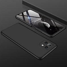 Coque Plastique Mat Protection Integrale 360 Degres Avant et Arriere Etui Housse P01 pour Xiaomi Mi 11 Lite 4G Noir