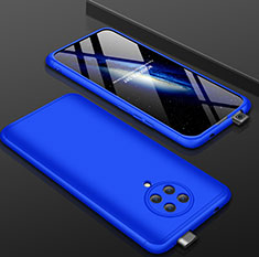 Coque Plastique Mat Protection Integrale 360 Degres Avant et Arriere Etui Housse P01 pour Xiaomi Poco F2 Pro Bleu