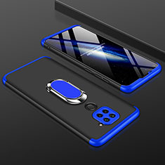 Coque Plastique Mat Protection Integrale 360 Degres Avant et Arriere Etui Housse P01 pour Xiaomi Redmi 10X 4G Bleu et Noir