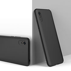 Coque Plastique Mat Protection Integrale 360 Degres Avant et Arriere Etui Housse P01 pour Xiaomi Redmi 9A Noir