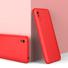 Coque Plastique Mat Protection Integrale 360 Degres Avant et Arriere Etui Housse P01 pour Xiaomi Redmi 9AT Rouge