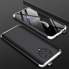 Coque Plastique Mat Protection Integrale 360 Degres Avant et Arriere Etui Housse P01 pour Xiaomi Redmi K30 Pro 5G Argent et Noir