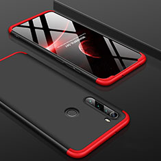 Coque Plastique Mat Protection Integrale 360 Degres Avant et Arriere Etui Housse P01 pour Xiaomi Redmi Note 8 (2021) Rouge et Noir