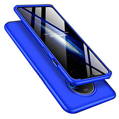 Coque Plastique Mat Protection Integrale 360 Degres Avant et Arriere Etui Housse P02 pour OnePlus 7T Bleu