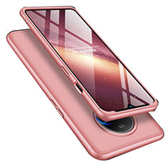 Coque Plastique Mat Protection Integrale 360 Degres Avant et Arriere Etui Housse P02 pour OnePlus 7T Or Rose