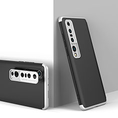 Coque Plastique Mat Protection Integrale 360 Degres Avant et Arriere Etui Housse P02 pour Xiaomi Mi 10 Pro Argent et Noir