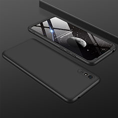 Coque Plastique Mat Protection Integrale 360 Degres Avant et Arriere Etui Housse P03 pour Xiaomi Redmi 9A Noir
