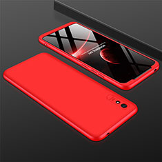 Coque Plastique Mat Protection Integrale 360 Degres Avant et Arriere Etui Housse P03 pour Xiaomi Redmi 9A Rouge