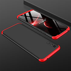 Coque Plastique Mat Protection Integrale 360 Degres Avant et Arriere Etui Housse P03 pour Xiaomi Redmi 9A Rouge et Noir