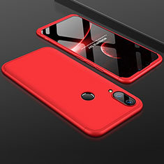 Coque Plastique Mat Protection Integrale 360 Degres Avant et Arriere Etui Housse pour Huawei Enjoy 9 Plus Rouge