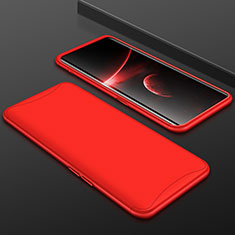 Coque Plastique Mat Protection Integrale 360 Degres Avant et Arriere Etui Housse pour Oppo Find X Super Flash Edition Rouge