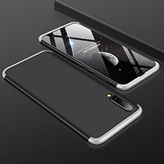 Coque Plastique Mat Protection Integrale 360 Degres Avant et Arriere Etui Housse pour Samsung Galaxy A50S Argent et Noir