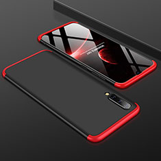 Coque Plastique Mat Protection Integrale 360 Degres Avant et Arriere Etui Housse pour Samsung Galaxy A50S Rouge et Noir