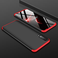 Coque Plastique Mat Protection Integrale 360 Degres Avant et Arriere Etui Housse pour Samsung Galaxy A70S Rouge et Noir