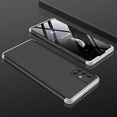 Coque Plastique Mat Protection Integrale 360 Degres Avant et Arriere Etui Housse pour Samsung Galaxy A71 5G Argent et Noir